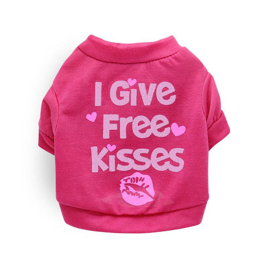 Foba Paws | Summer "I GIVE FREE KISS" pet hoodie - Foba Paws: Terrier Haven