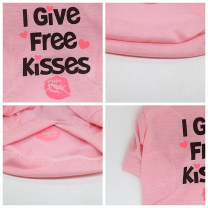 Foba Paws | Summer "I GIVE FREE KISS" pet hoodie - Foba Paws: Terrier Haven