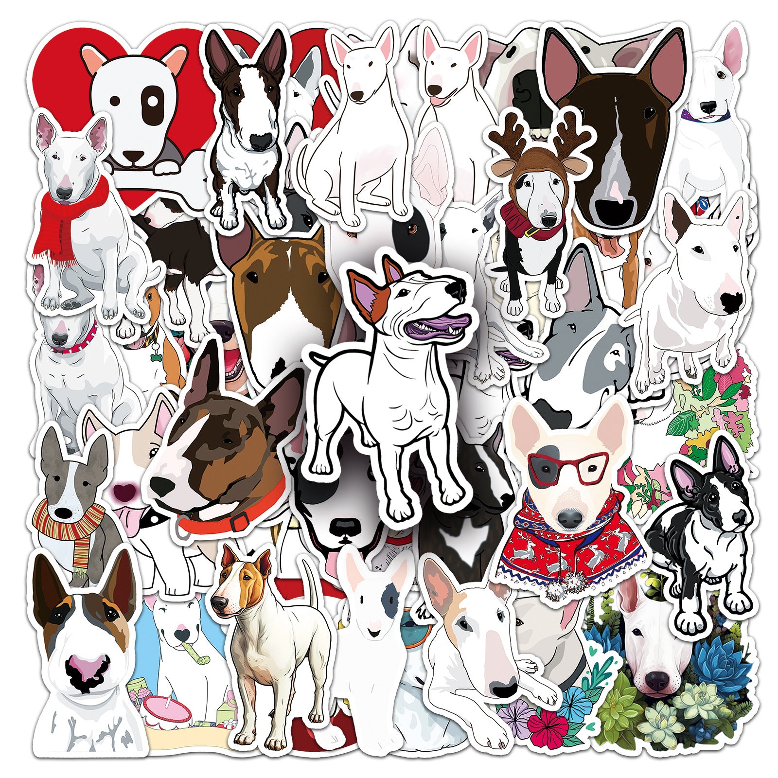 Foba Paws | 50 Bull Headed Terrier Stickers Foba Paws: Terrier Haven