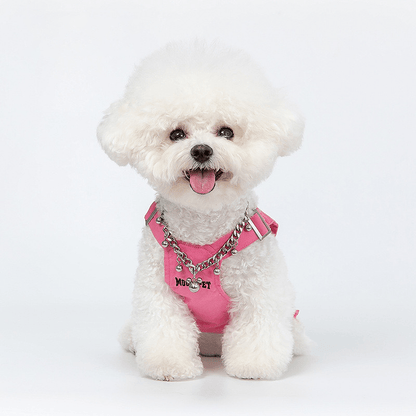 Foba Paws | Pinky Power-Barbie Princess Pet Fashion: Spring/Summer Pink Denim Vest - Foba Paws: Terrier Haven