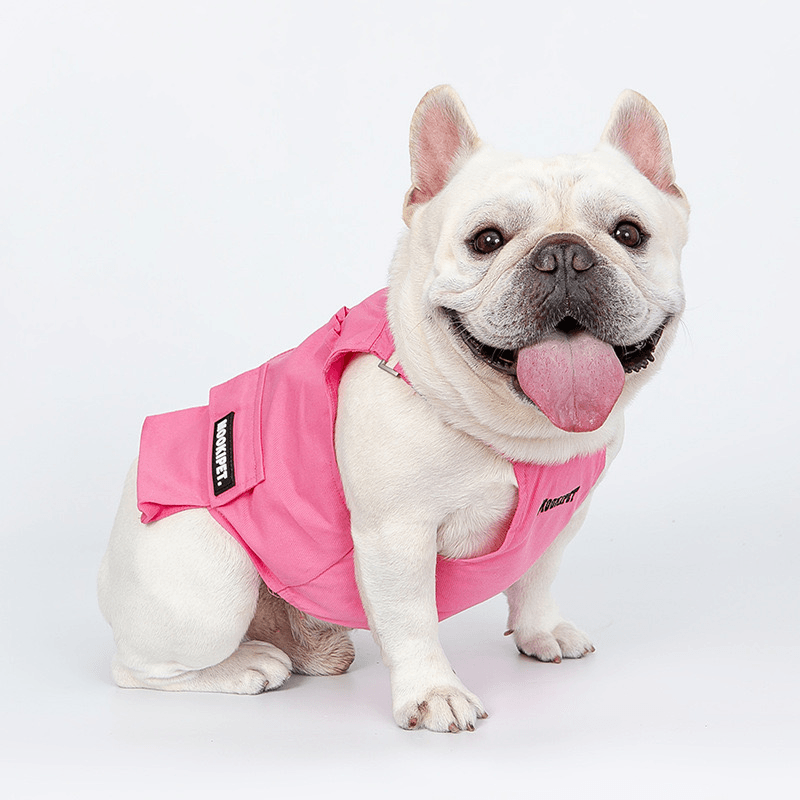 Foba Paws | Pinky Power-Barbie Princess Pet Fashion: Spring/Summer Pink Denim Vest - Foba Paws: Terrier Haven