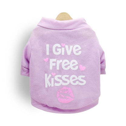 Foba Paws | Summer "I GIVE FREE KISS" pet hoodie - Foba Paws: Terrier Haven