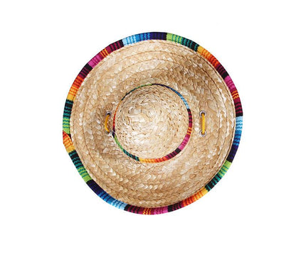 Foba Paws｜Rainbow Q - Pet woven straw hat, Mexican rainbow style hat - Foba Paws: Terrier Haven