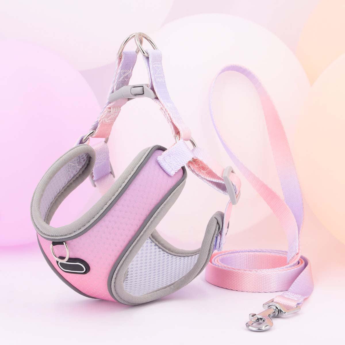 Foba Paws｜Rainbow Q- Rainbow Barbie Dog Chest Protection Vest Harness Leash - Foba Paws: Terrier Haven