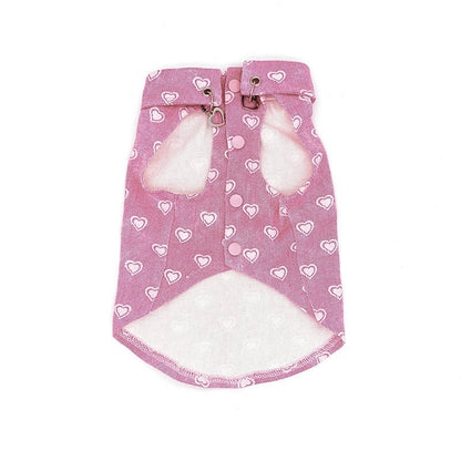 Foba Paws｜Pinky Power-Sleeveless Dog Barbie pink Denim Shirt - Foba Paws: Terrier Haven