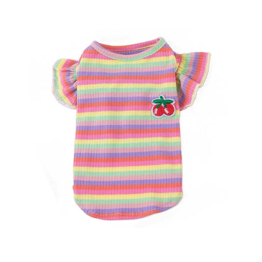 Foba Paws｜Rainbow Q-Cat Pure Cotton Rainbow Pride Top( Spring/Summer) - Foba Paws: Terrier Haven