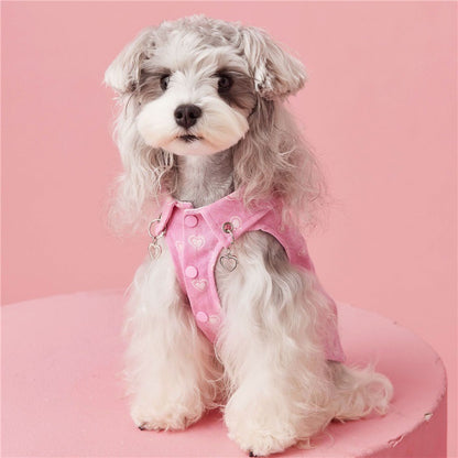 Foba Paws｜Pinky Power-Sleeveless Dog Barbie pink Denim Shirt - Foba Paws: Terrier Haven