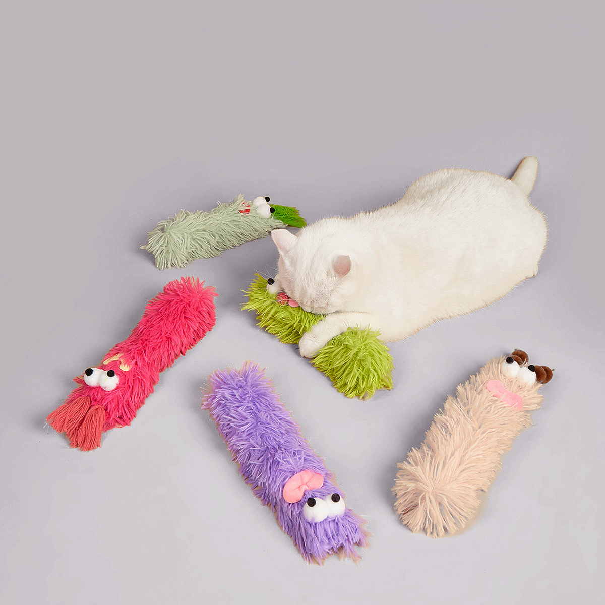 Foba Paws｜Rainbow Q-Catnip toy pillow*5 (Buy 1, Get 4 Free!) - Foba Paws: Terrier Haven