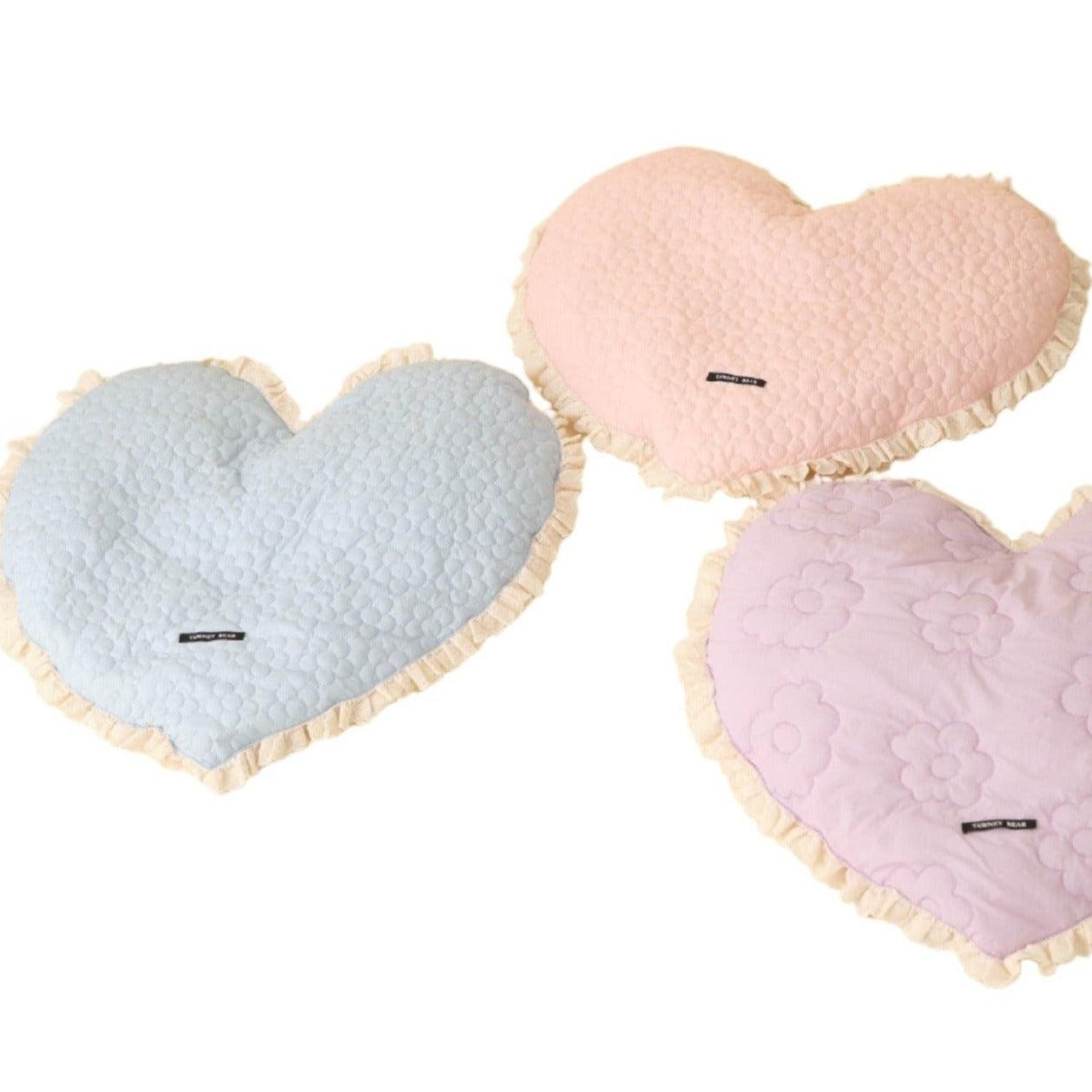 Foba Paws｜LOVE IS LOVE - Pet Barbie Pink Home Heart-shaped Cotton Mat - Foba Paws: Terrier Haven