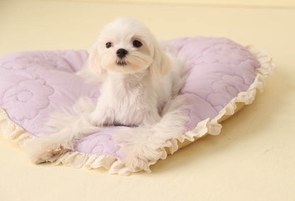 Foba Paws｜LOVE IS LOVE - Pet Barbie Pink Home Heart-shaped Cotton Mat - Foba Paws: Terrier Haven