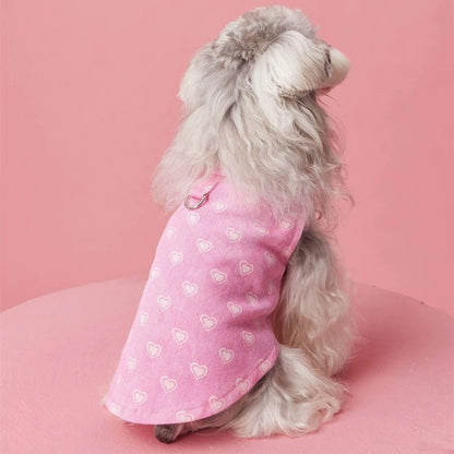 Foba Paws｜Pinky Power-Sleeveless Dog Barbie pink Denim Shirt - Foba Paws: Terrier Haven