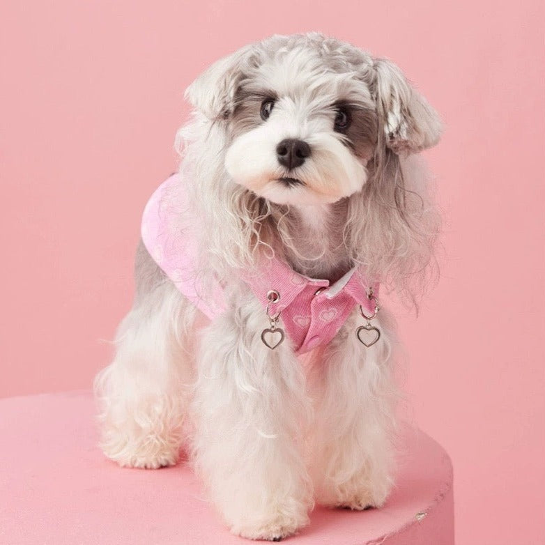 Foba Paws｜Pinky Power-Sleeveless Dog Barbie pink Denim Shirt - Foba Paws: Terrier Haven