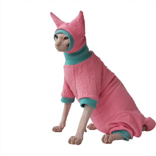 Foba Paws｜Pinky Power-Barbie Pink Four-Legged Sweetheart Sphinx Hairless Cat Clothes - Foba Paws: Terrier Haven