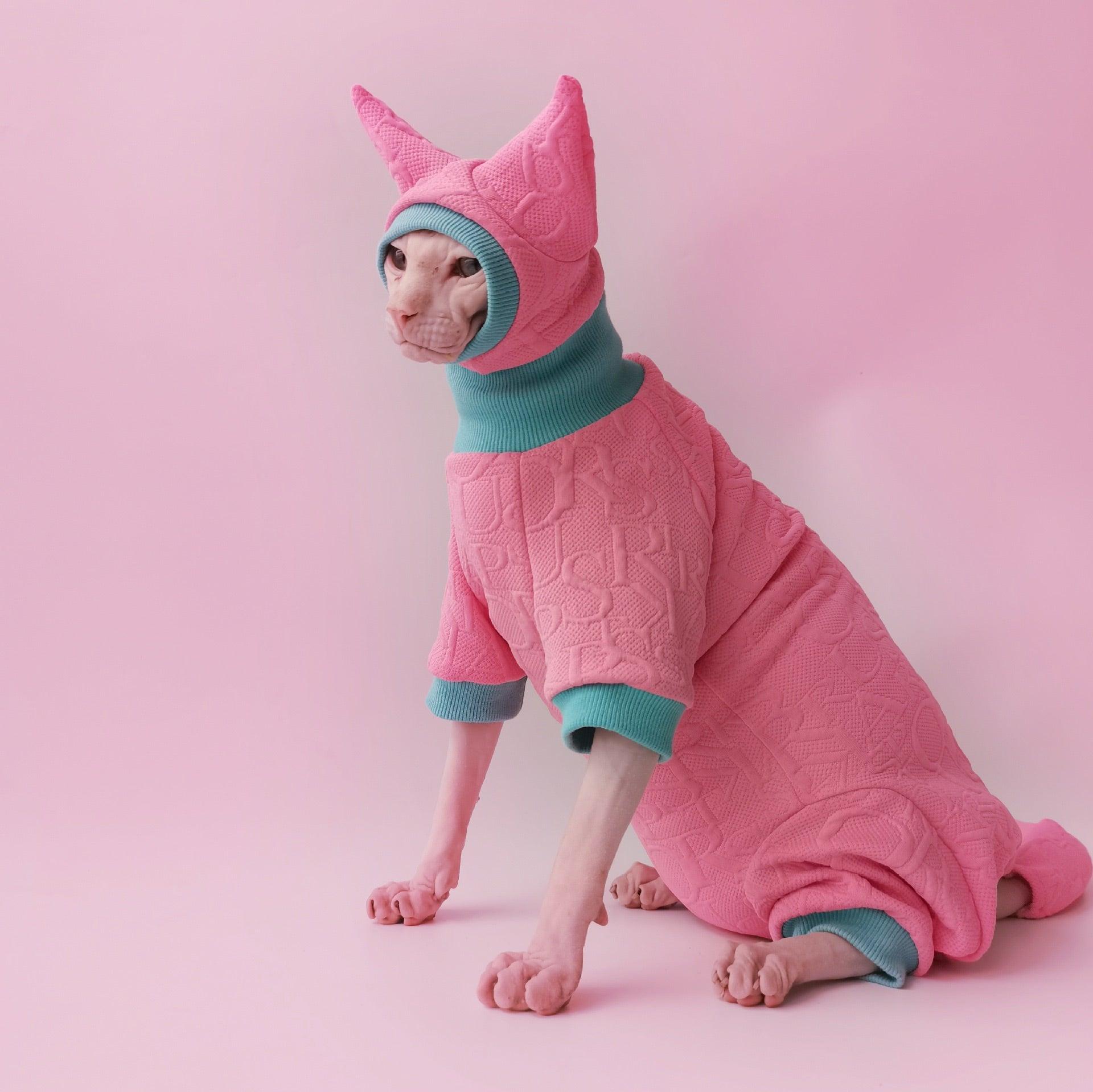 Foba Paws｜Pinky Power-Barbie Pink Four-Legged Sweetheart Sphinx Hairless Cat Clothes - Foba Paws: Terrier Haven