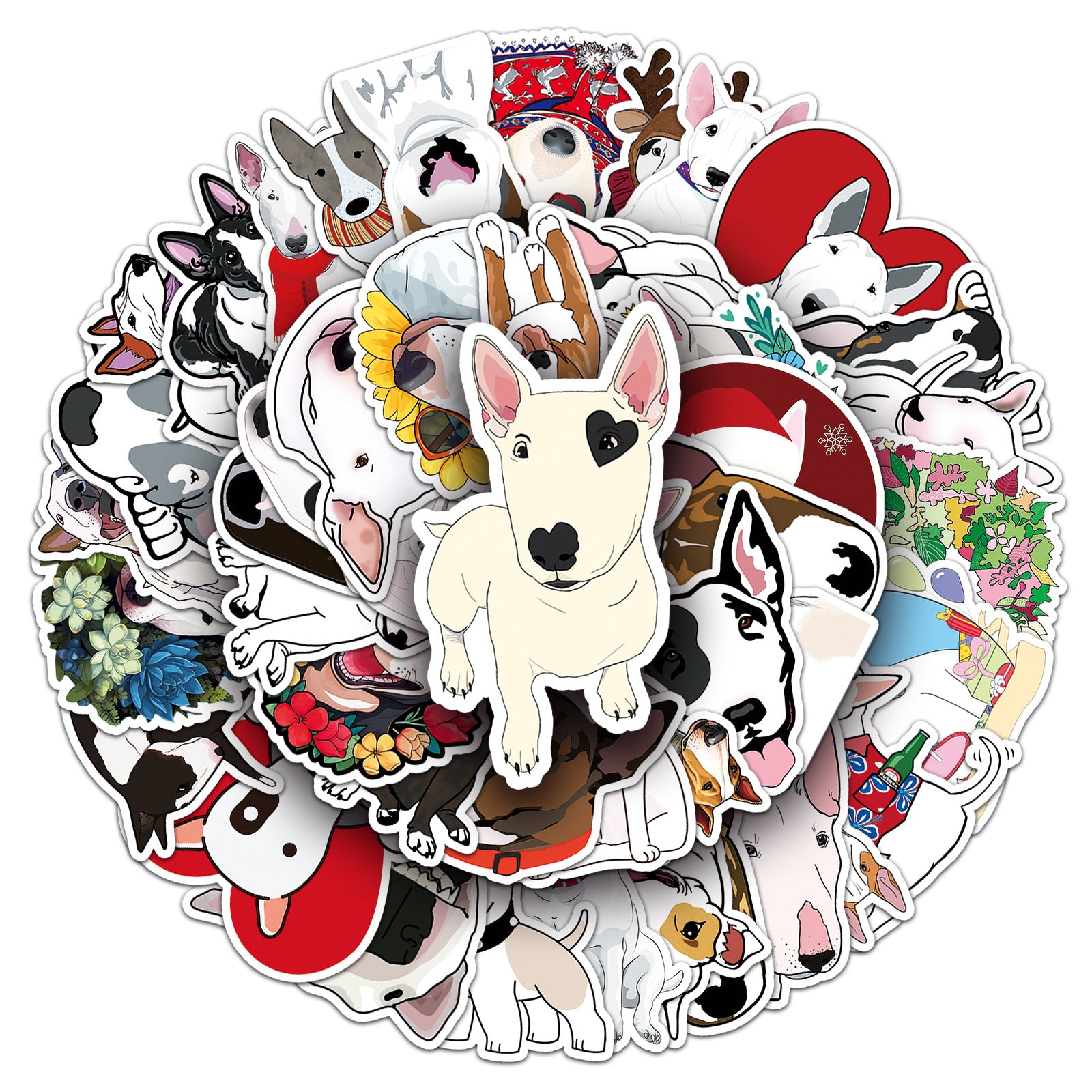 Foba Paws | 50 Bull Headed Terrier Stickers Foba Paws: Terrier Haven