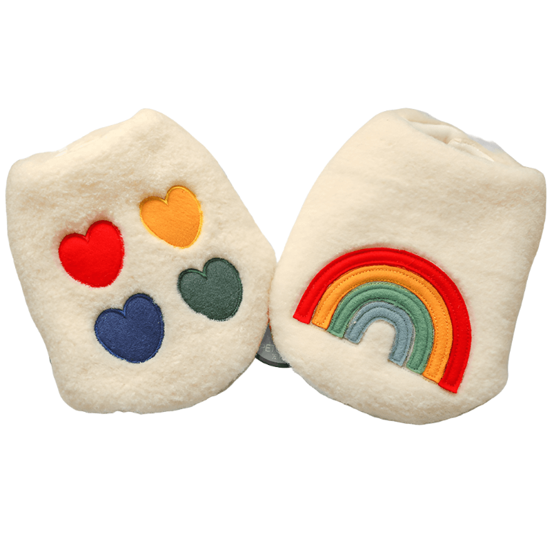 Foba Paws｜Rainbow Q-Australian Pride🌈: Rainbow Heart Winter Vest for Cats and Dogs - Foba Paws: Terrier Haven