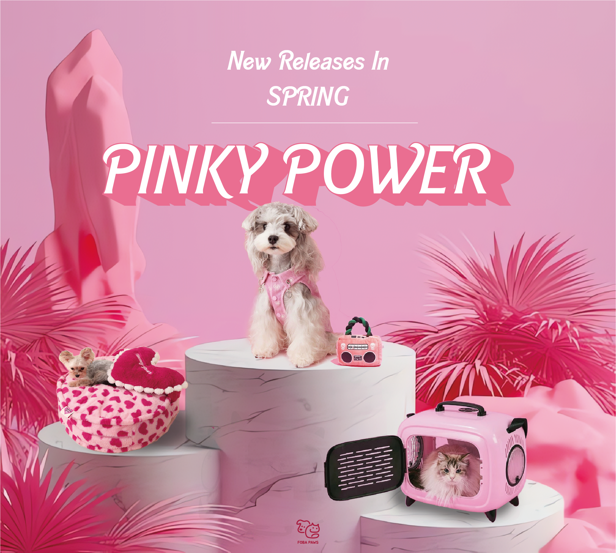 FobaPaws New Release - Pinky Power Product for small terrier dog